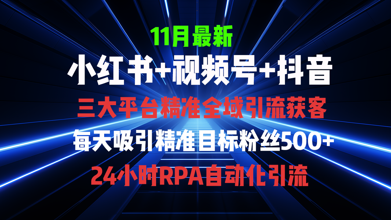 全域多平台引流私域打法，小红书，视频号，抖音全自动获客，截流自...-点子口袋网