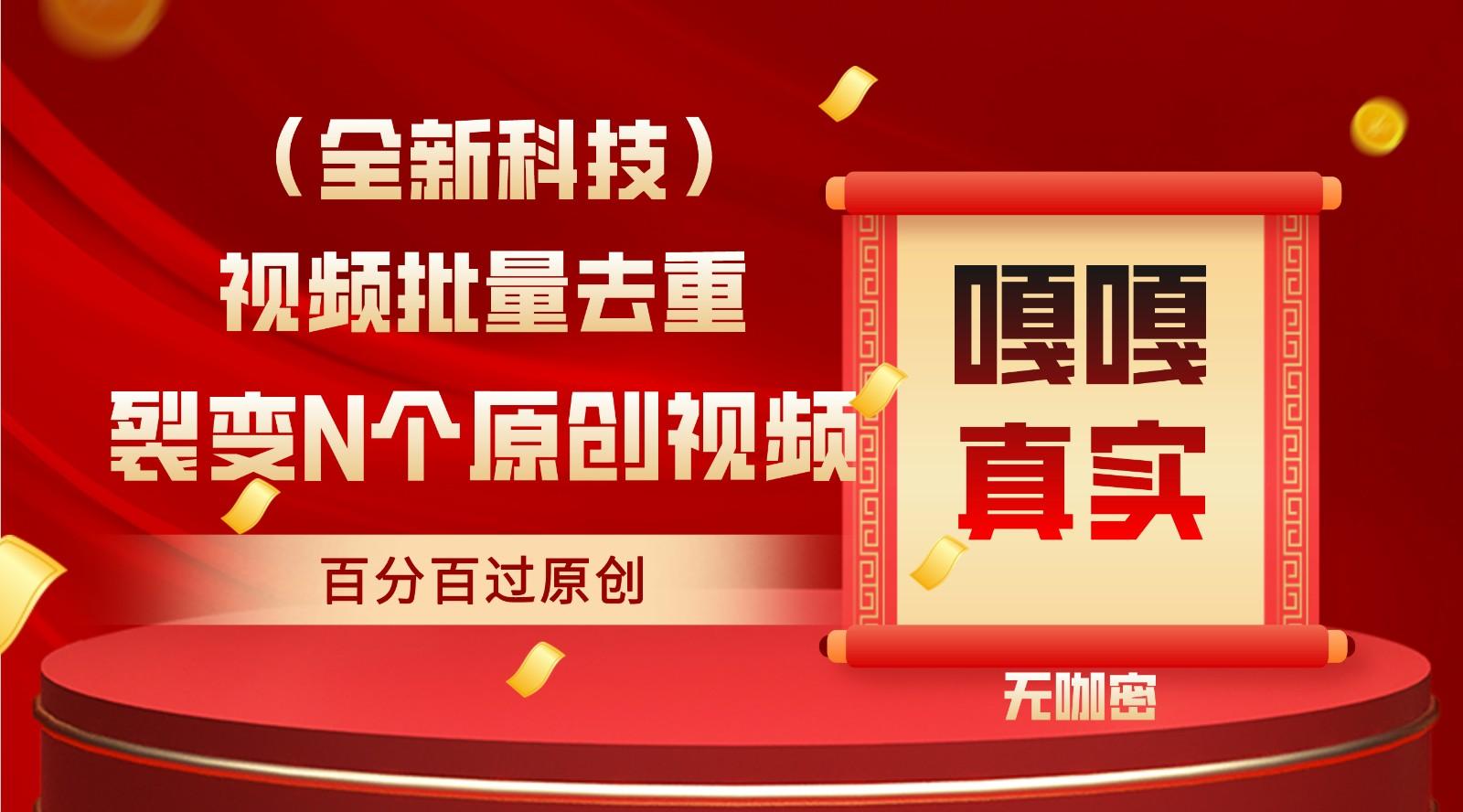 最新全自动去重技术，批量操作百分百过原创-点子口袋网