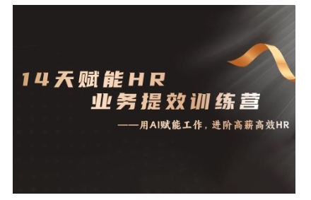 14天ChatGPT赋能HR业务提效训练营，从小白到应用高手-点子口袋网