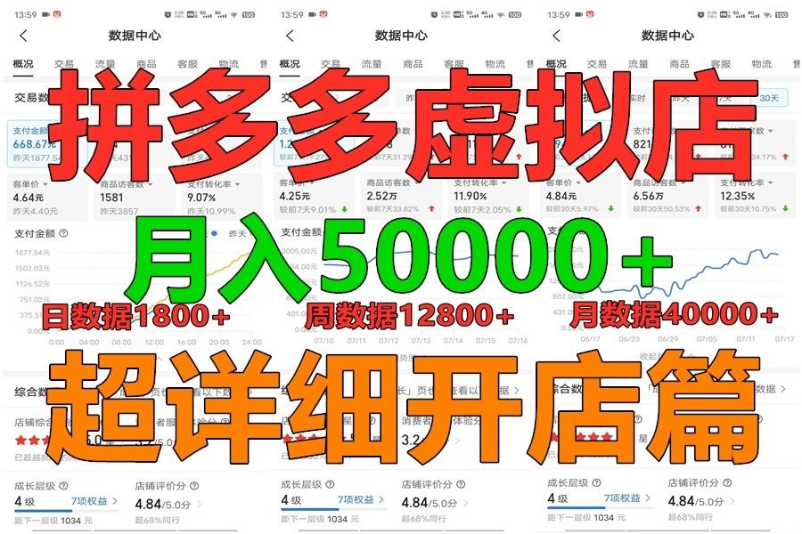 拼多多虚拟电商训练营月入40000+你也行，暴利稳定长久，副业首选-点子口袋网
