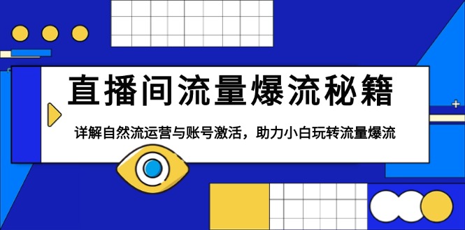直播间流量爆流秘籍，详解自然流运营与账号激活，助力小白玩转流量爆流-点子口袋网