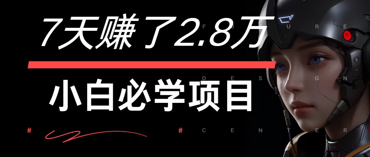 7天赚了2.8万！每单利润最少500+，轻松月入7万+小白有手就行-点子口袋网