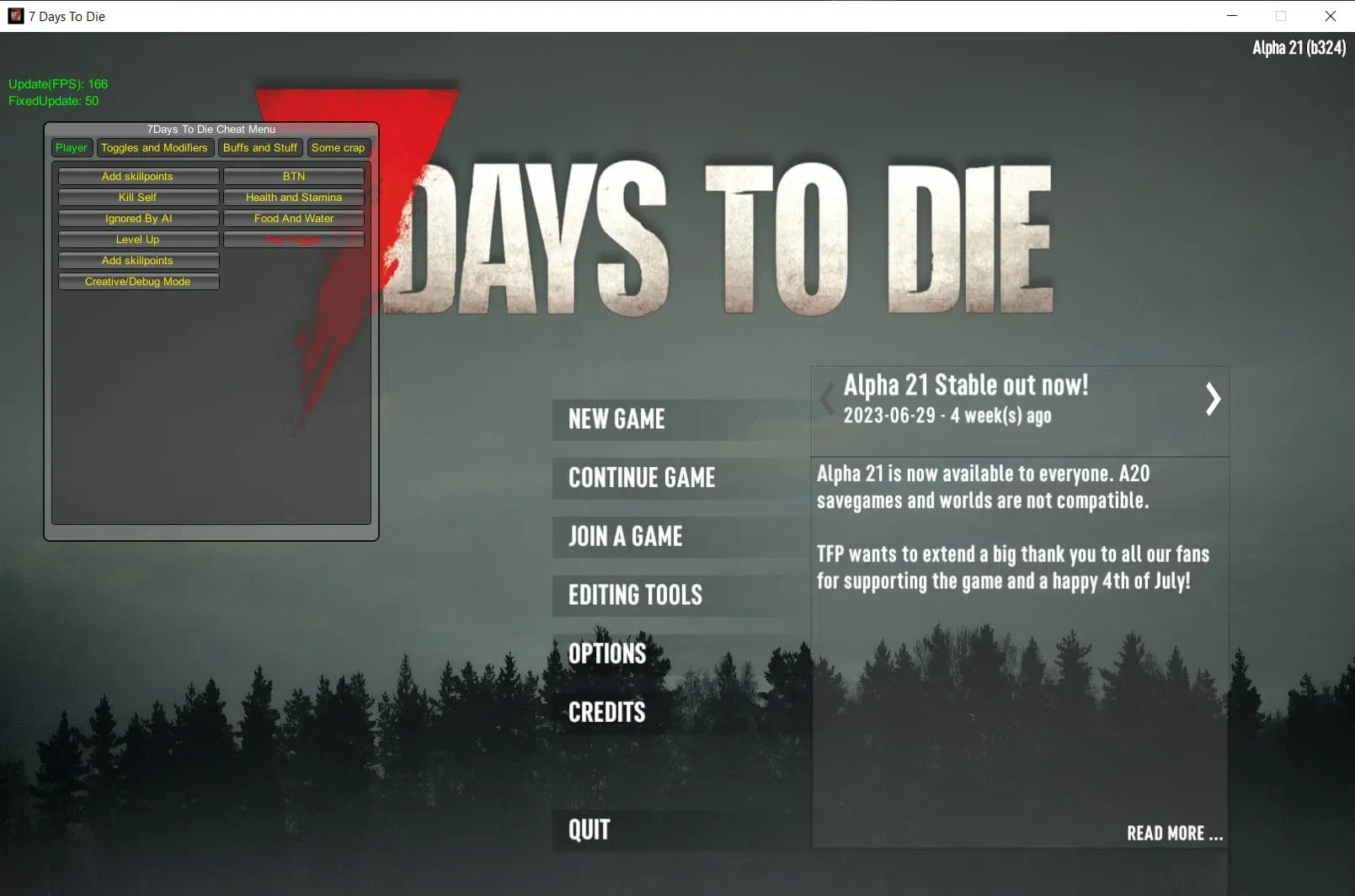 7 Days to Die 七日杀多功能修改器 v1.1.3.105 免费版-点子口袋网