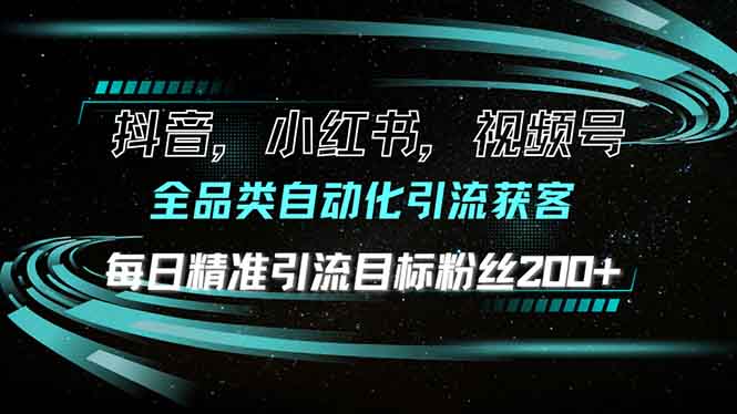 抖音小红书视频号全品类自动化引流获客，每日精准引流目标粉丝200+-点子口袋网