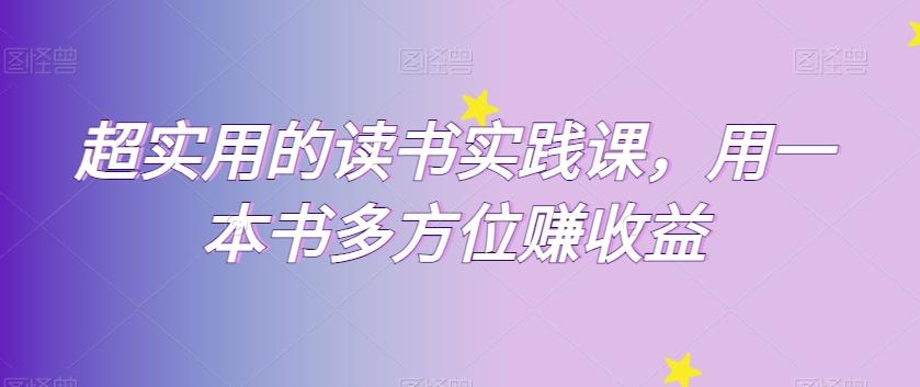 超实用的读书实践课，用一本书多方位赚收益-点子口袋网