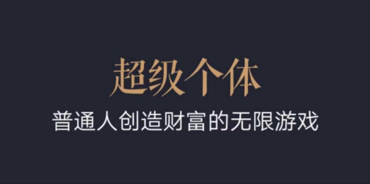 超级个体：2024-2025翻盘指南，普通人创造财富的无限游戏-点子口袋网