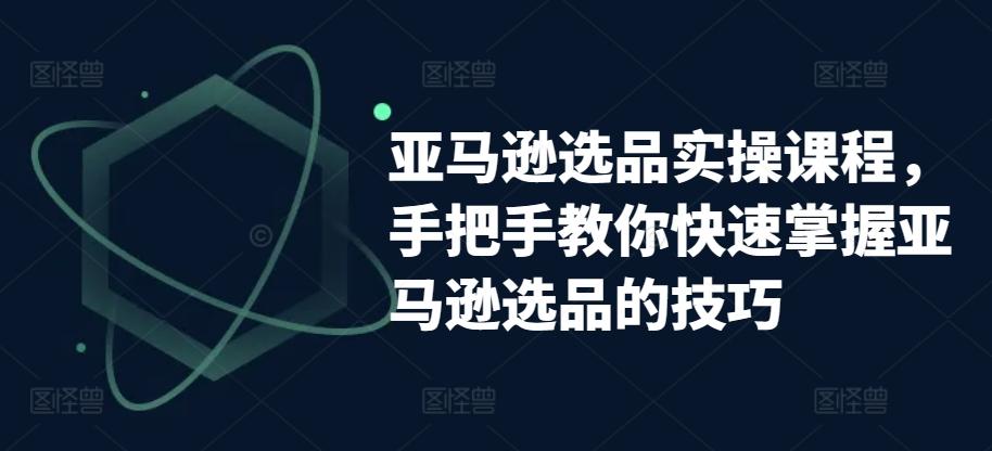 亚马逊选品实操课程，手把手教你快速掌握亚马逊选品的技巧-点子口袋网