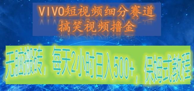 VIVO短视频细分赛道，搞笑视频撸金，无脑搬砖，每天2小时日入500+，保姆式教程-点子口袋网