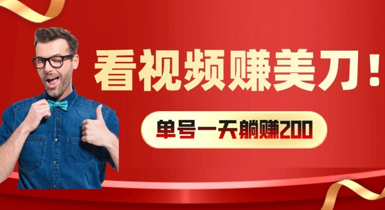 看视频赚美刀：每小时40+，多号矩阵可放大收益【揭秘】-点子口袋网