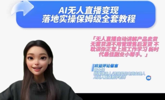 Ai无人直播变现实操课，保姆级全套教程，2024年带你和我一样实现财富倍增-点子口袋网
