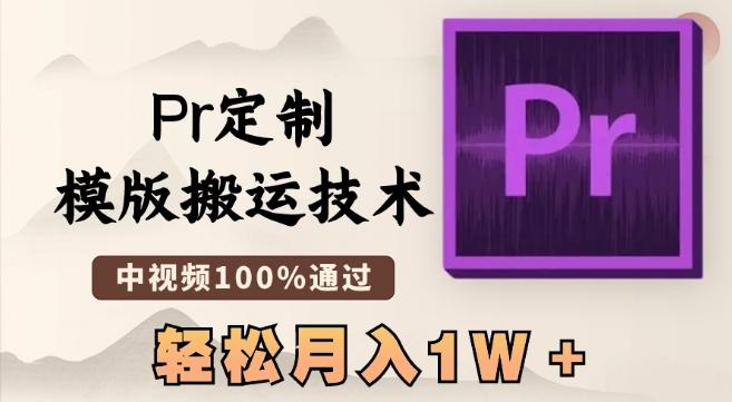 最新Pr定制模版搬运技术，中视频100%通过，几分钟一条视频，轻松月入1W＋【揭秘】-点子口袋网