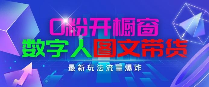抖音最新项目，0粉开橱窗，数字人图文带货，流量爆炸，简单操作，日入1K+【揭秘】-点子口袋网