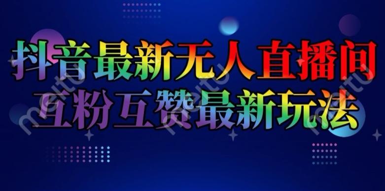 抖音最新无人直播间互粉互赞新玩法，一天收益2k+【揭秘】-点子口袋网