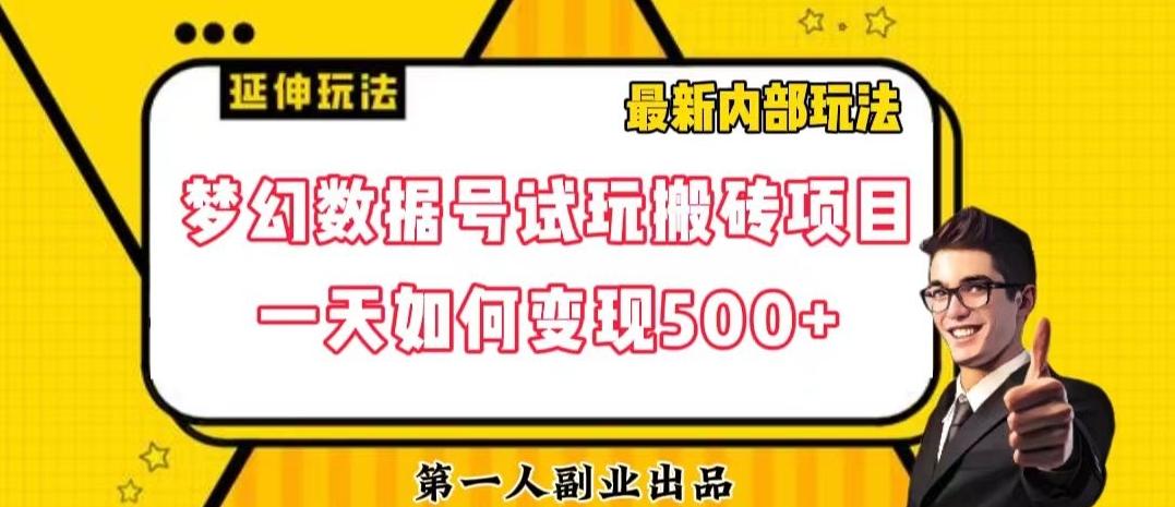 数据号回归玩法游戏试玩搬砖项目再创日入500+【揭秘】-点子口袋网