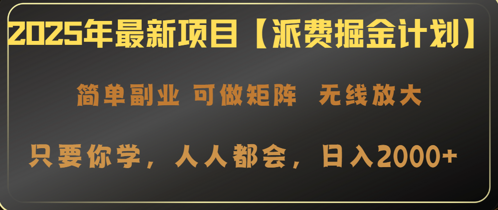 2025年最新项目【派费掘金计划】操作简单，日入2000+-点子口袋网