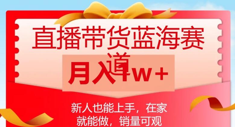 直播带货蓝海赛道，新人也能上手，在家就能做，销量可观，月入1w【揭秘】-点子口袋网