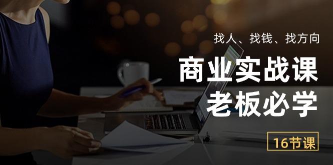 商业实战课【老板必学】：找人、找钱、找方向(16节课-点子口袋网