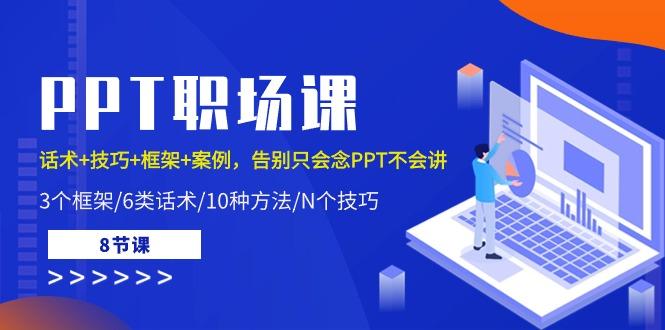 PPT职场课：话术+技巧+框架+案例，告别只会念PPT不会讲(8节课)-点子口袋网