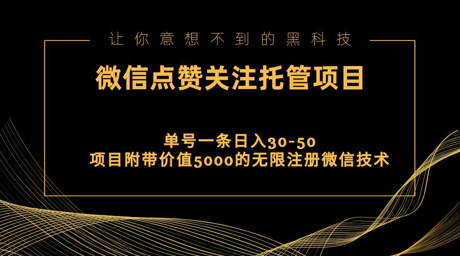 视频号托管点赞关注，单微信30-50元，附带价值5000无限注册微信技术-点子口袋网
