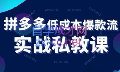 卡卡老师·拼多多低成本爆款流实战私教课-点子口袋网