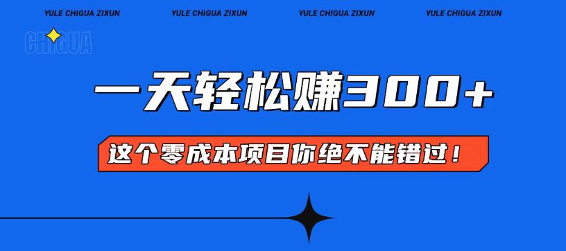 零成本入门！简单几步开启一天300+的赚钱之路！-点子口袋网